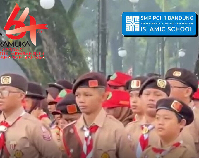 SMP PGII 1 Bandung Ikuti Peringatan Hari Pramuka ke-64 dan Lomba Penggalang di Kota Bandung