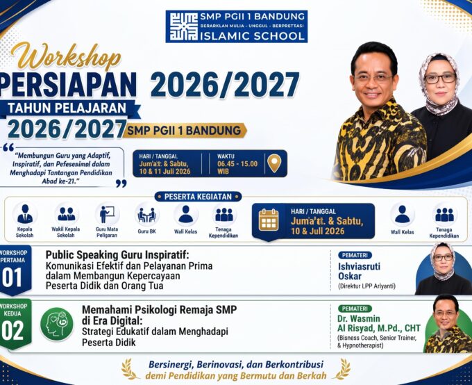 Workshop Persiapan Tahun Pelajaran 2026/2027, Wujudkan Guru Adaptif, Inspiratif, dan Profesional Menghadapi Tantangan Pendidikan Abad ke-21