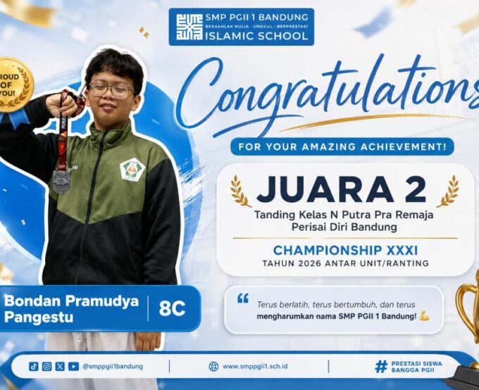 Siswa SMP PGII 1 Bandung Raih Juara 2 pada Championship XXXI Perisai Diri Bandung 2026